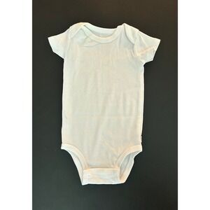 Huggies Organic Cotton White Short Sleeve Baby Bodysuit 6M Infant 2102-001